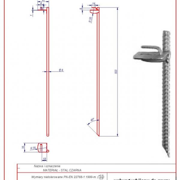 04b. Wall holder L -500