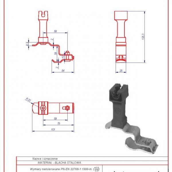 14e. Fastened bracket mounted under corrugated roof tiling