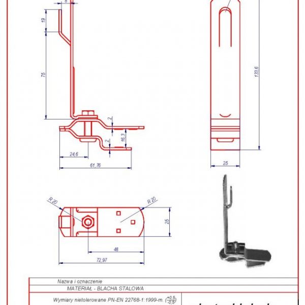 14i. Bracket mounted under plain roof tiling ZZ