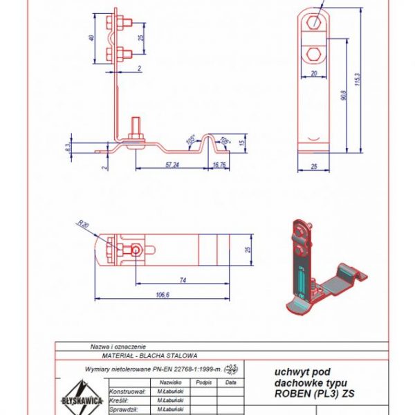 14w.2. Bracket for a ROBEN PL3 ZS