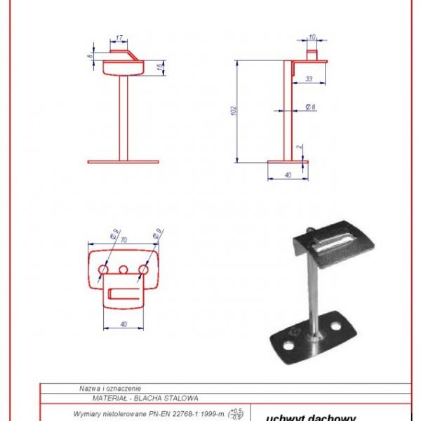 19. Uchwyt dachowy specjalny ZZ karta produktu