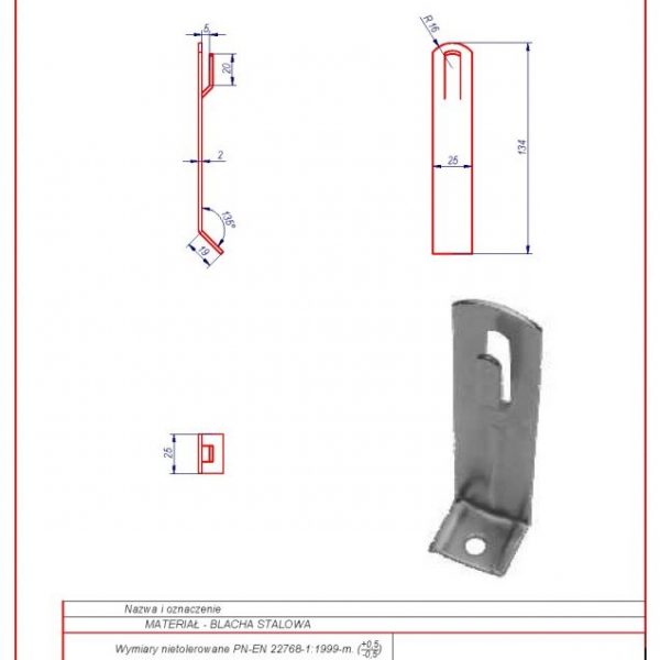 20. Bracket with a concrete base ZZ