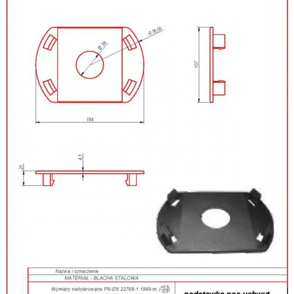 21e. Rotating base for the bracket 21C