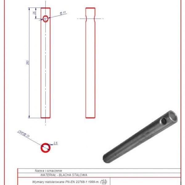 22b. Uchwyt naciągowy L-250 karta produktu