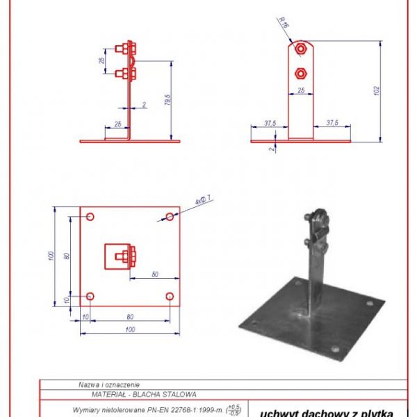 22c. Roof – mounted bracket with plate MAX ZS