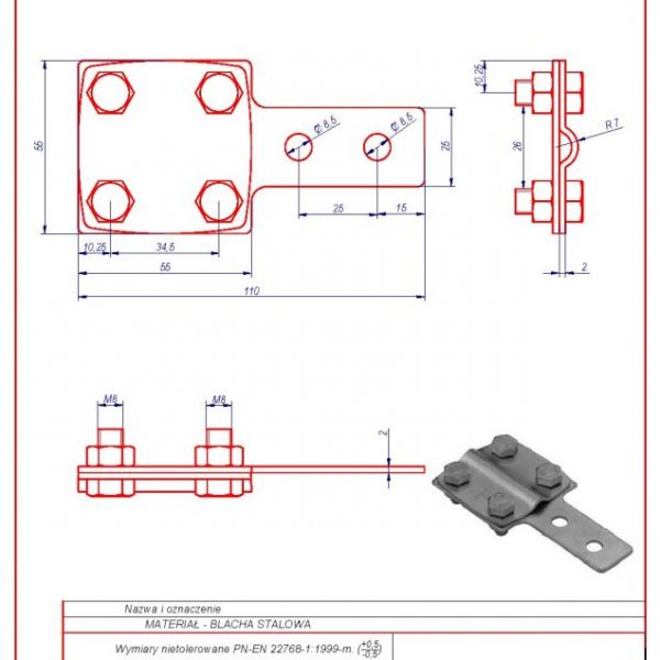 28. Control joint 4 x M8