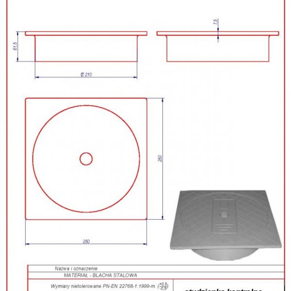 28f. Studzienka kontrolna 250x250x60 karta produktu