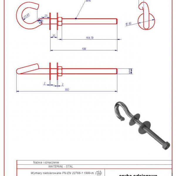 35d. Tension bolt f 16 L -300