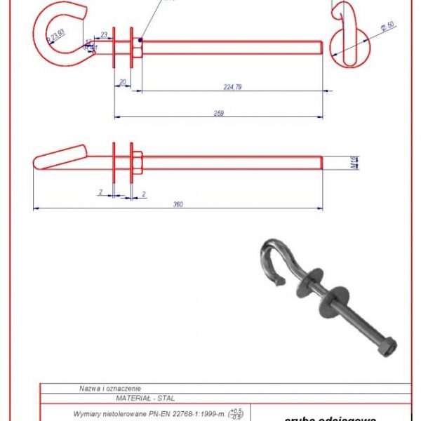 35e. Tension bolt f 16 L -360