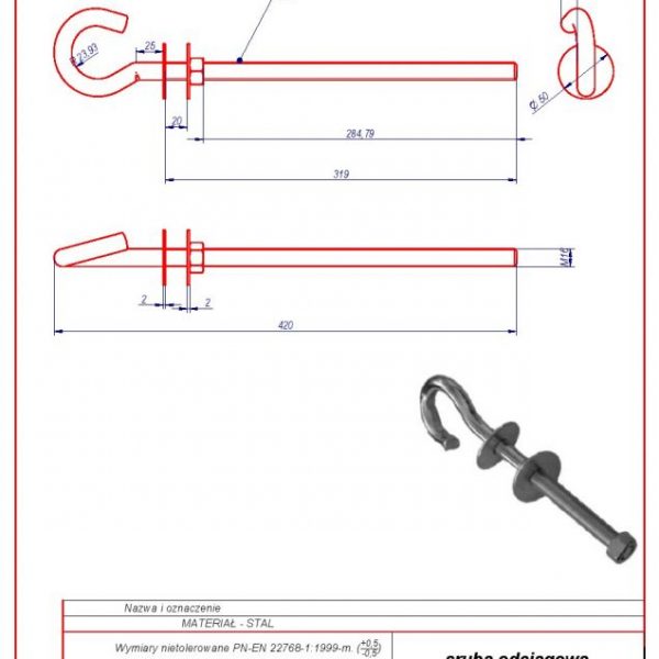 35f. Tension bolt f 16 L -420