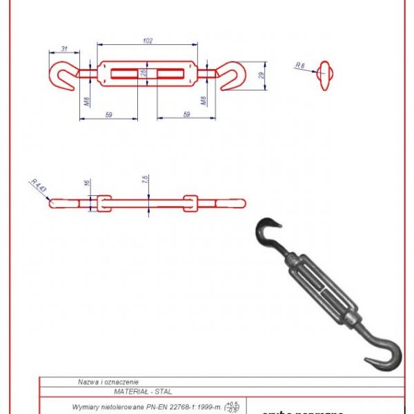 36. Double sided tightening blot M8