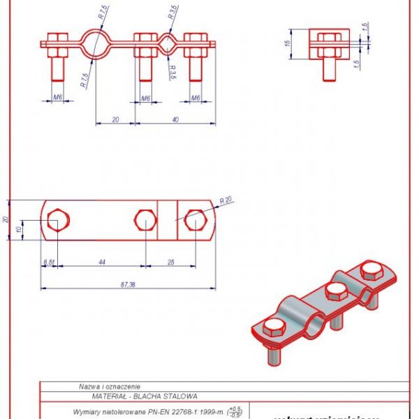 63a. Grounding holder for mast (wire)