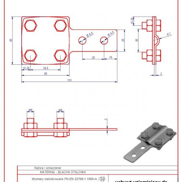 63b. Grounding holder for mast (wire-band-iron)