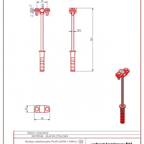 63c. Chimney holder Ø12 L160