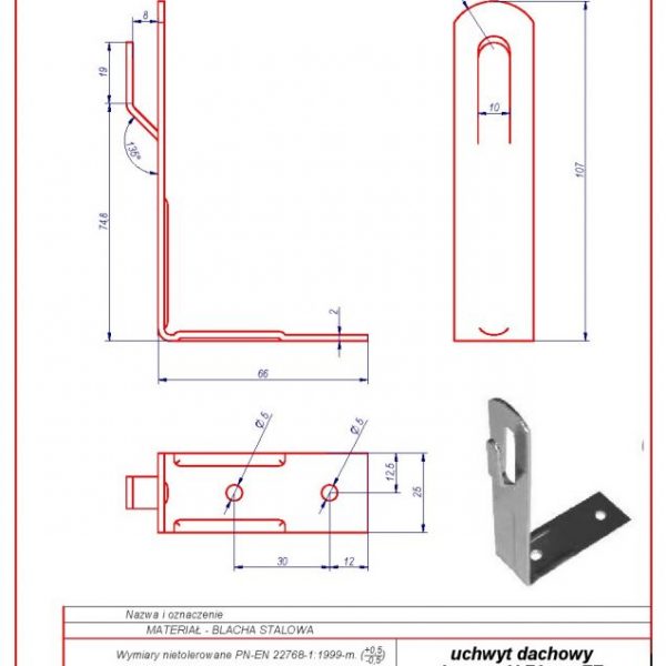 01. Angular roof-mounted bracket H-70mm. ZZ